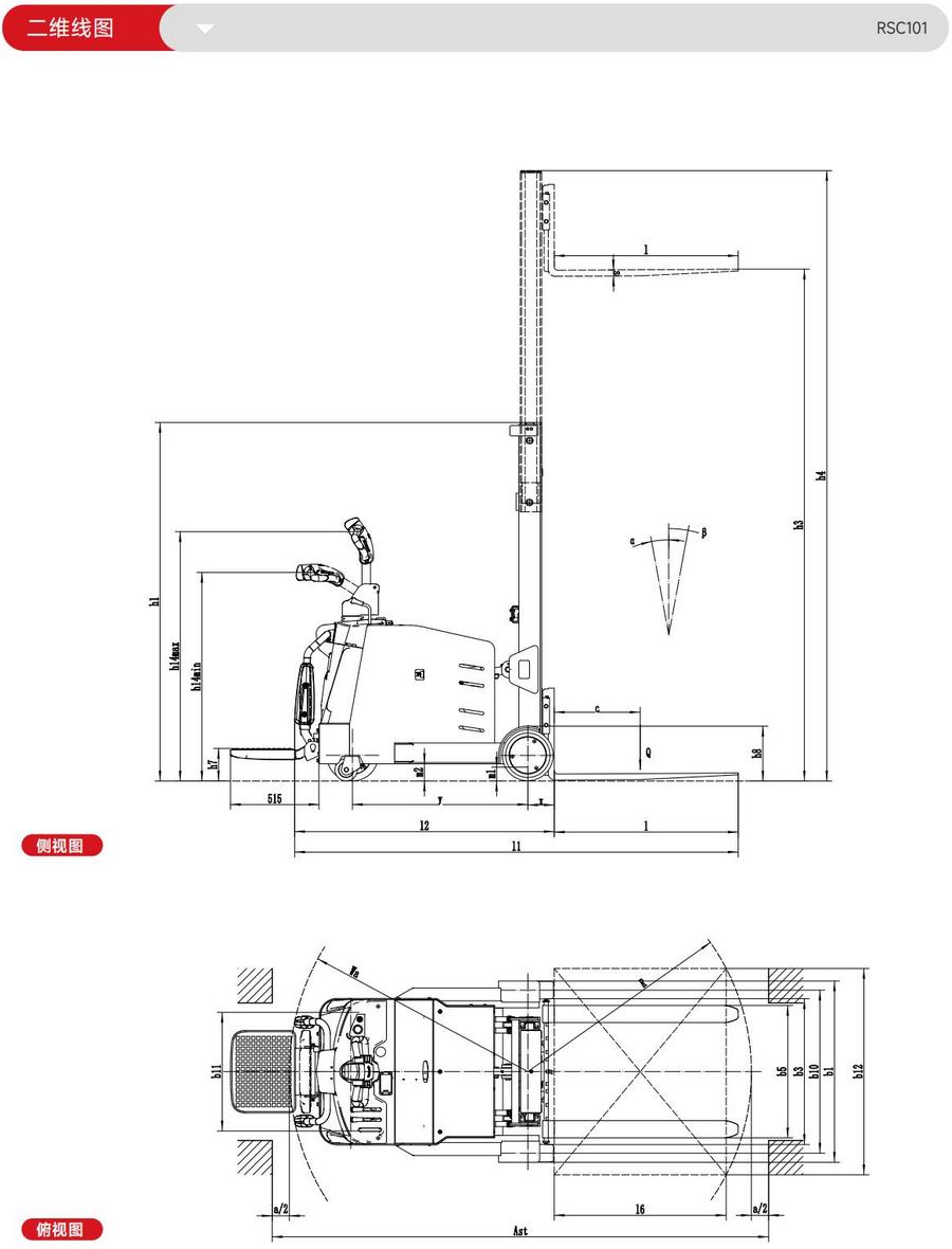 RSC101站駕式平衡重式堆高車 RSC101站駕式平衡重式堆高車